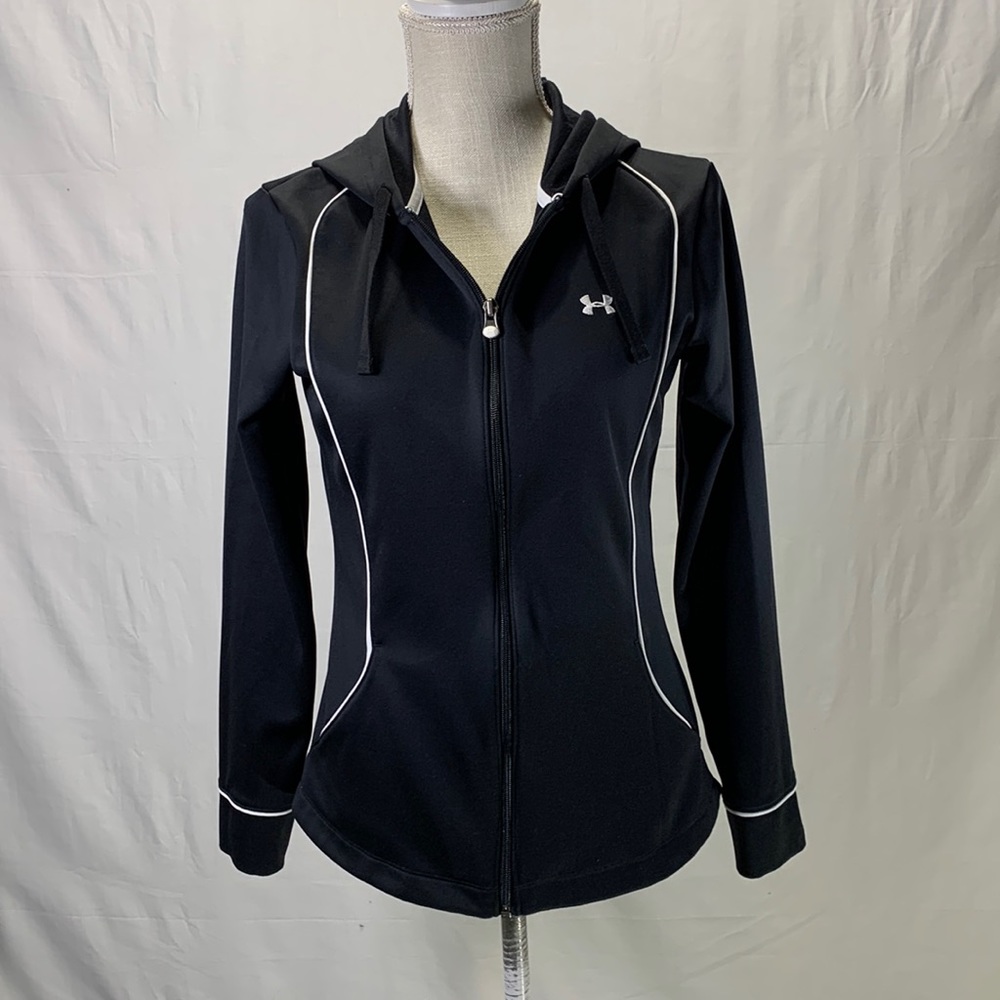 Under Armour Full Zip All Season Gear Black Hoodie Size Small